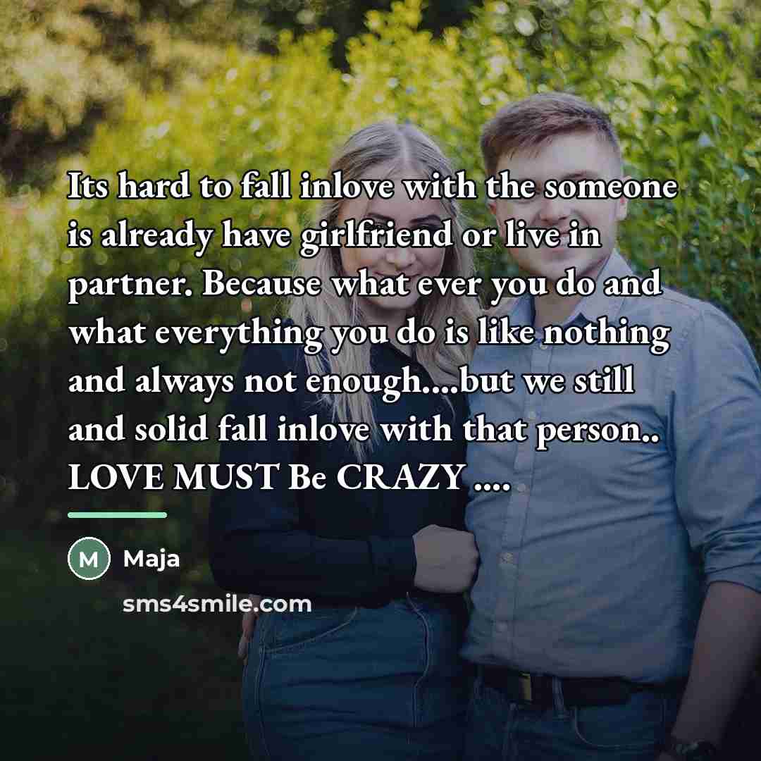 “Its hard to fall inlove with the someone is already…” quote by Maja