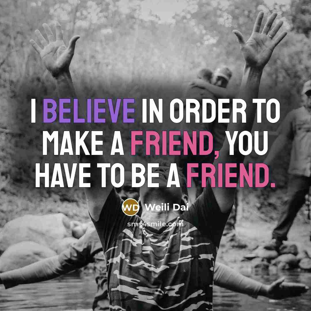 “I believe in order to make a friend, you have…” quote by Weili Dai