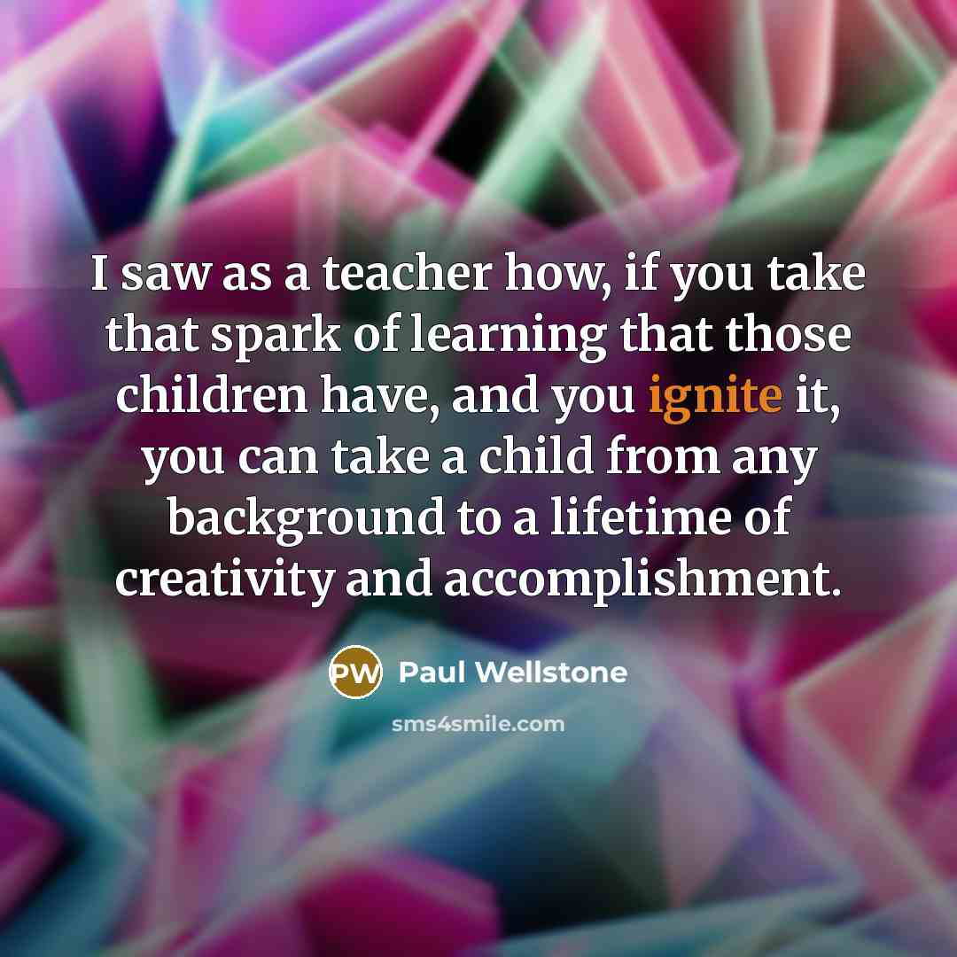 “I saw as a teacher how, if you take that…” quote by Paul Wellstone