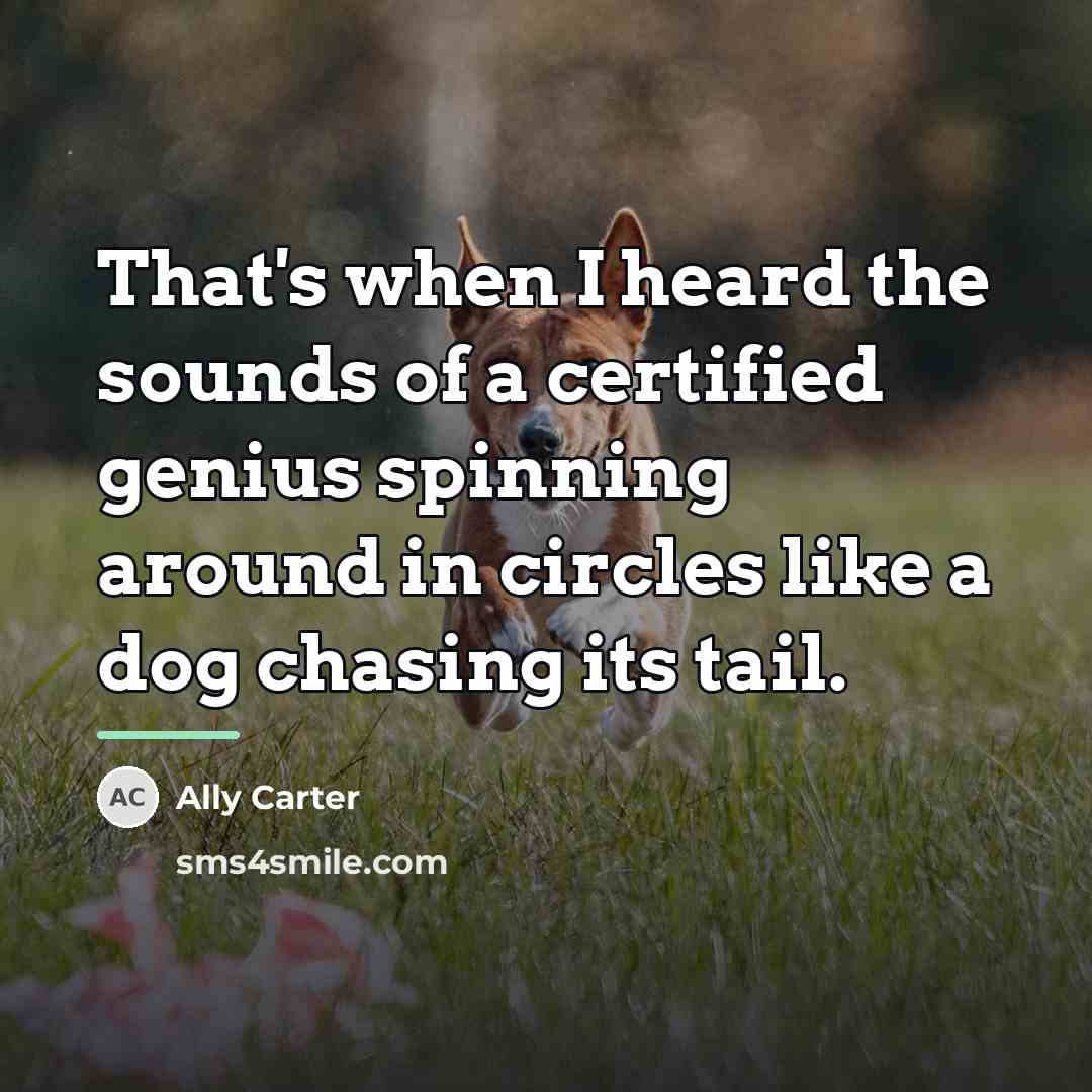 “That's when I heard the sounds of a certified genius…” quote by Ally Carter