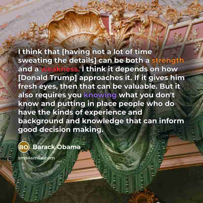 “I think that [having not a lot of time sweating…” quote by Barack Obama
