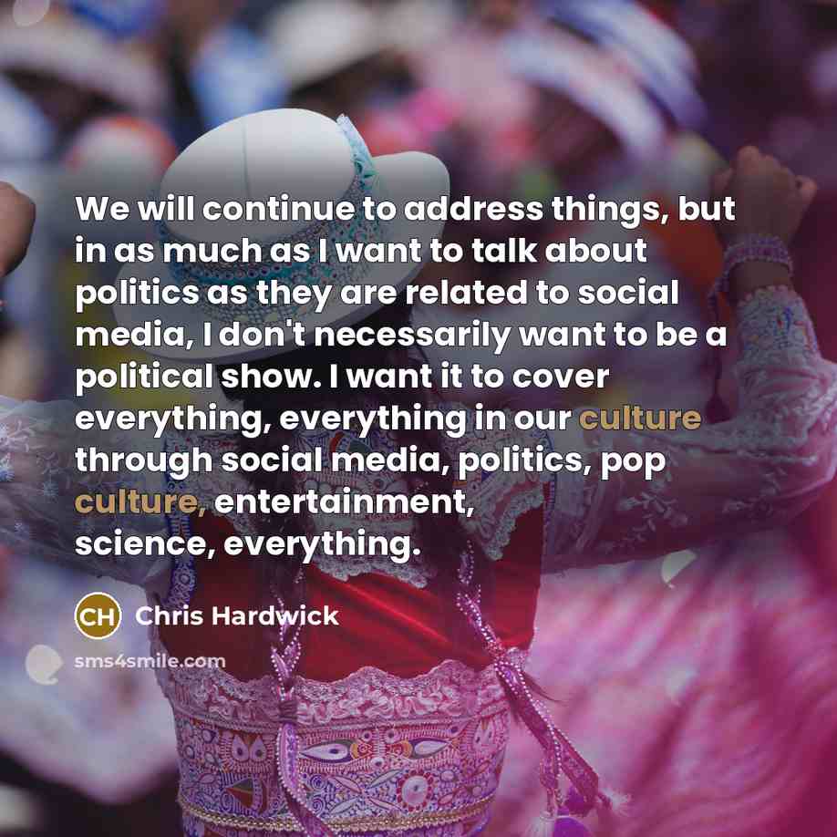 “We will continue to address things, but in as much…” quote by Chris Hardwick