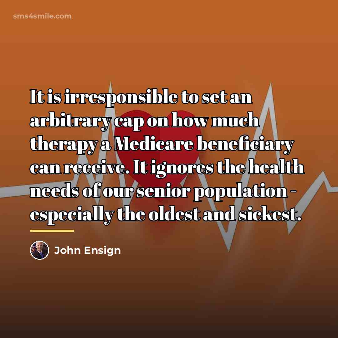 “It is irresponsible to set an arbitrary cap on how…” quote by John Ensign