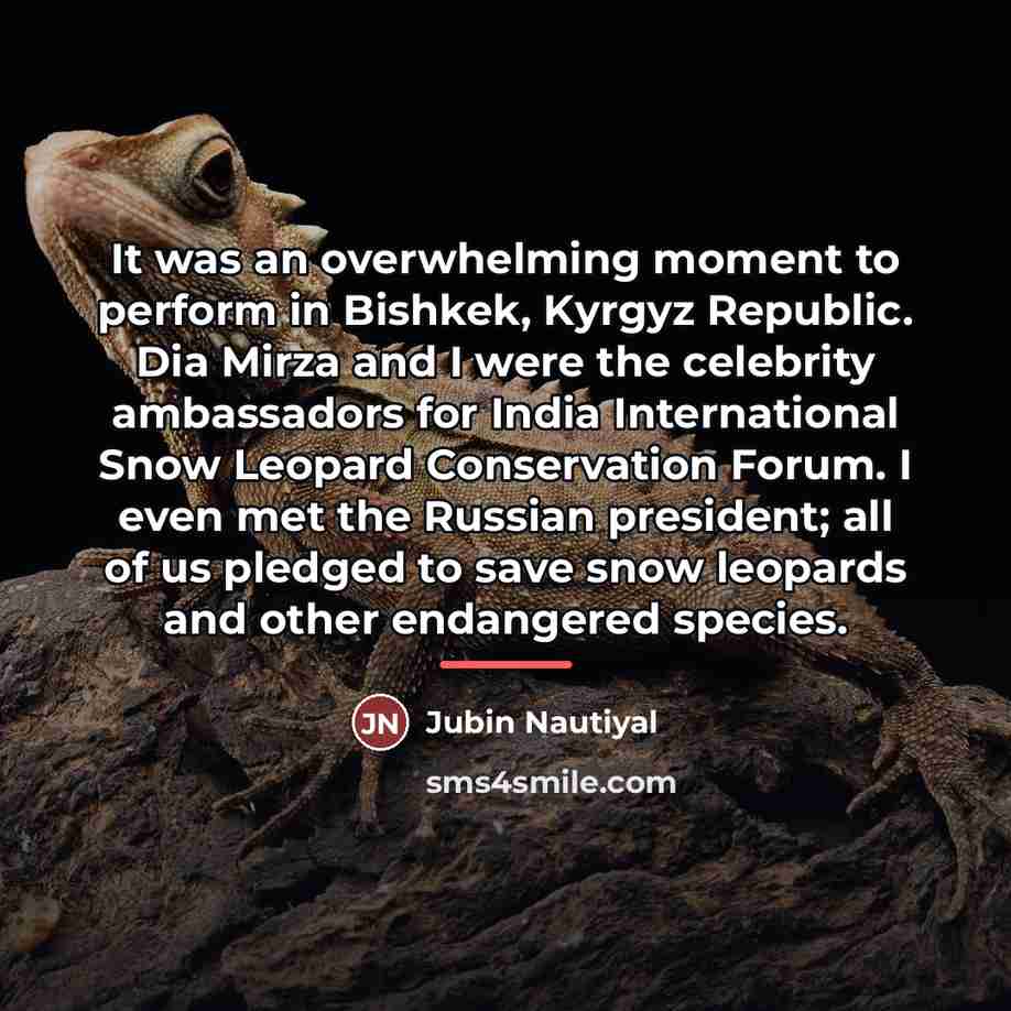 “It was an overwhelming moment to perform in Bishkek, Kyrgyz…” quote by Jubin Nautiyal