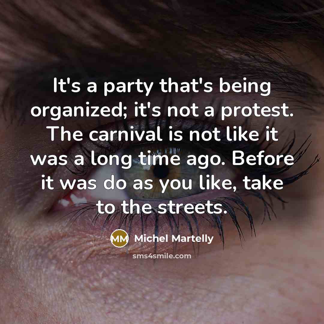 “It's a party that's being organized; it's not a protest.…” quote by Michel Martelly