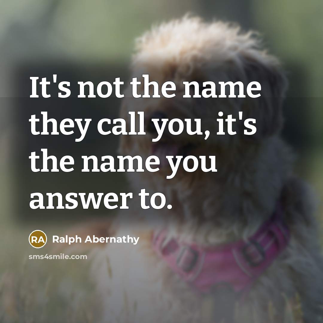 “It's not the name they call you, it's the name…” quote by Ralph Abernathy
