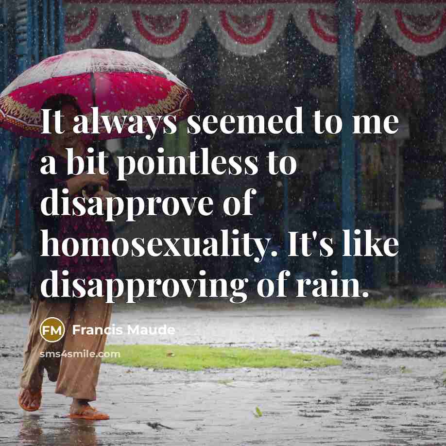 “It always seemed to me a bit pointless to disapprove…” quote by Francis Maude