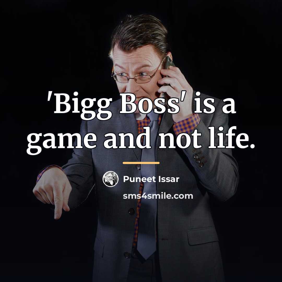 “'Bigg Boss' is a game and not life.…” quote by Puneet Issar