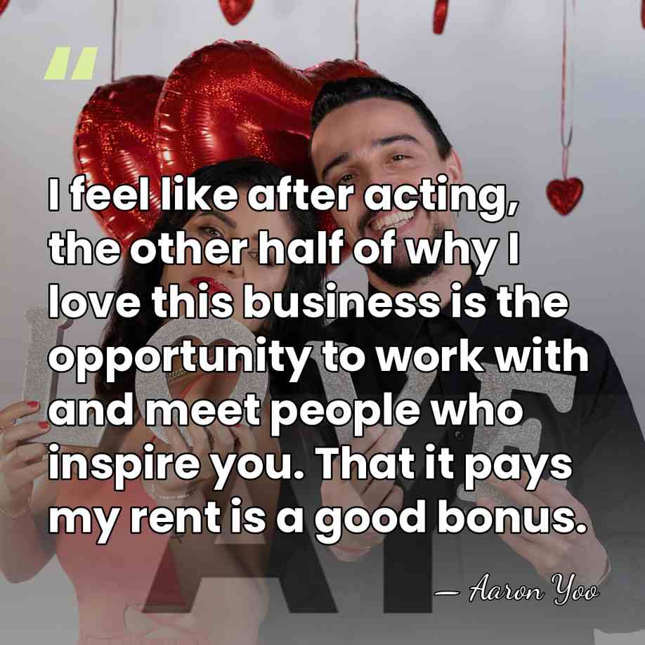 I feel like after acting, the other half of why I love&hellip; - Aaron Yoo