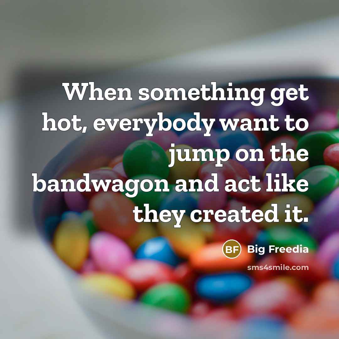 “When something get hot, everybody want to jump on the…” quote by Big Freedia