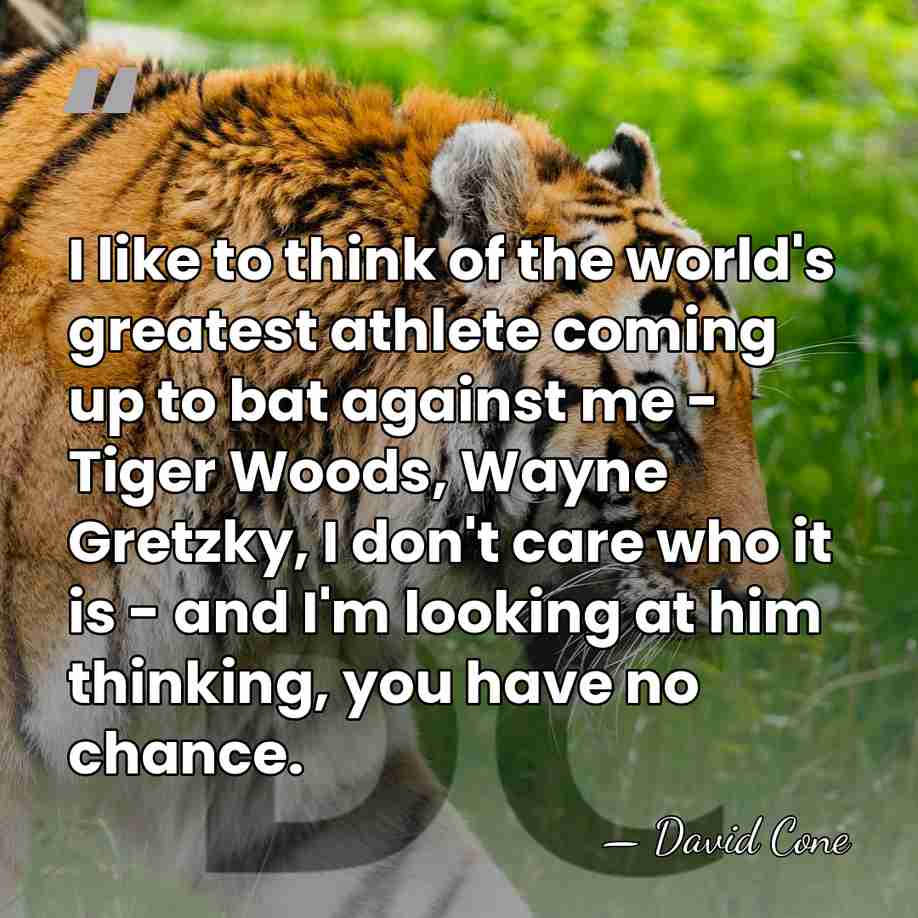 I like to think of the world's greatest athlete coming up to&hellip; - David Cone
