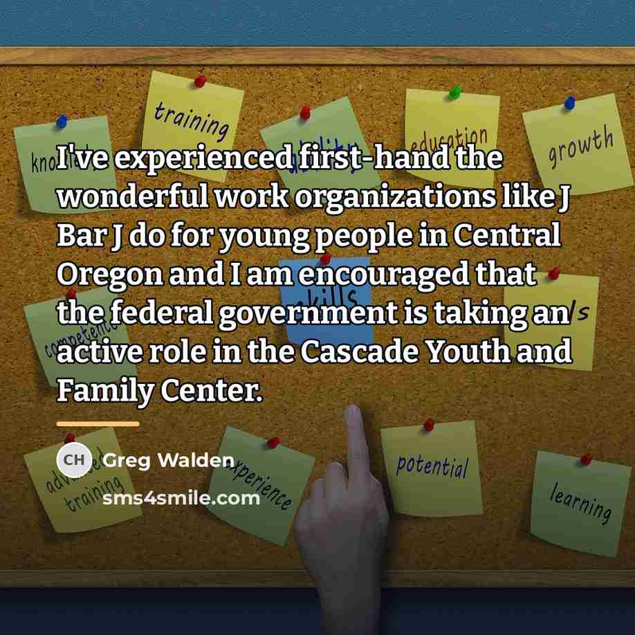 “I've experienced first-hand the wonderful work organizations like J Bar…” quote by Greg Walden