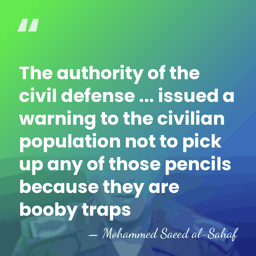 The authority of the civil defense ... issued a warning to the&hellip; - Mohammed Saeed al-Sahaf