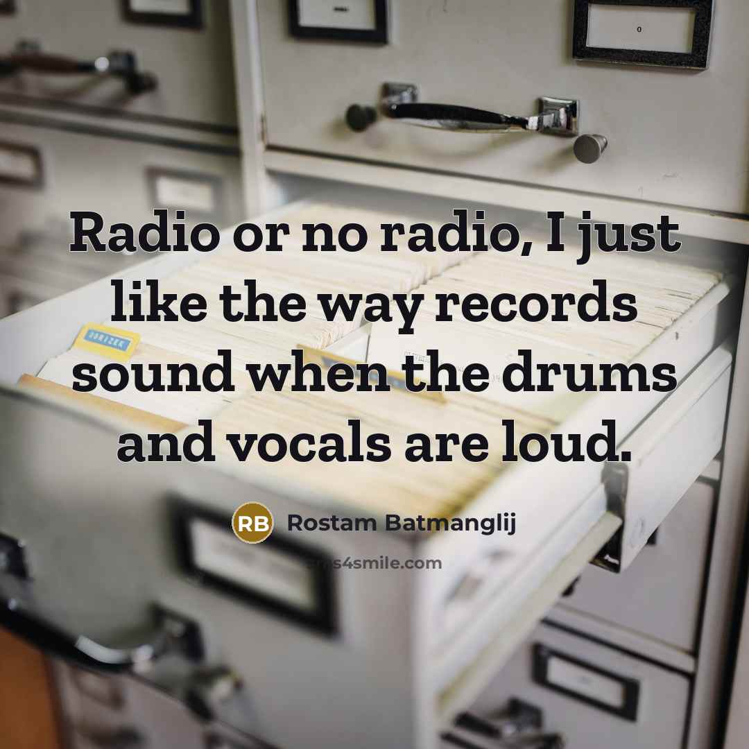 “Radio or no radio, I just like the way records…” quote by Rostam Batmanglij