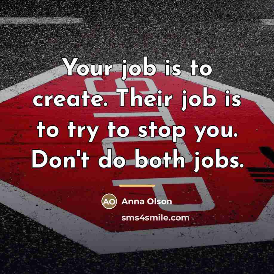 “Your job is to create. Their job is to try…” quote by Anna Olson