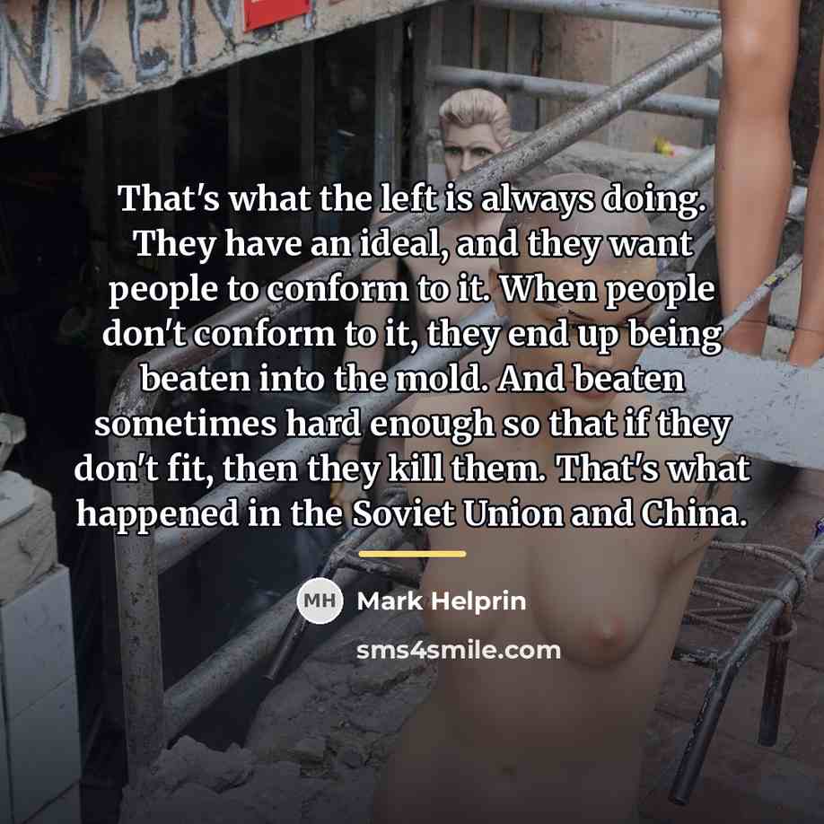 “That's what the left is always doing. They have an…” quote by Mark Helprin