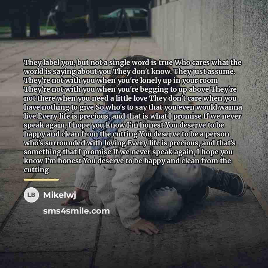 “They label you, but not a single word is true…” quote by Mikelwj