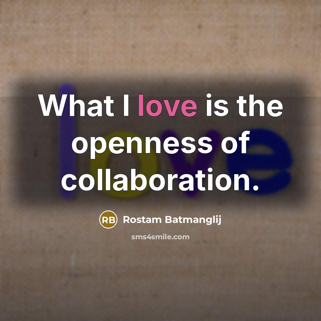 “What I love is the openness of collaboration.…” quote by Rostam Batmanglij