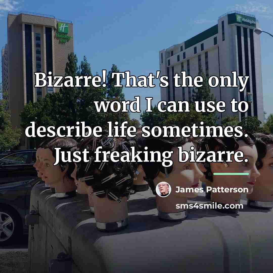 “Bizarre! That's the only word I can use to describe…” quote by James Patterson