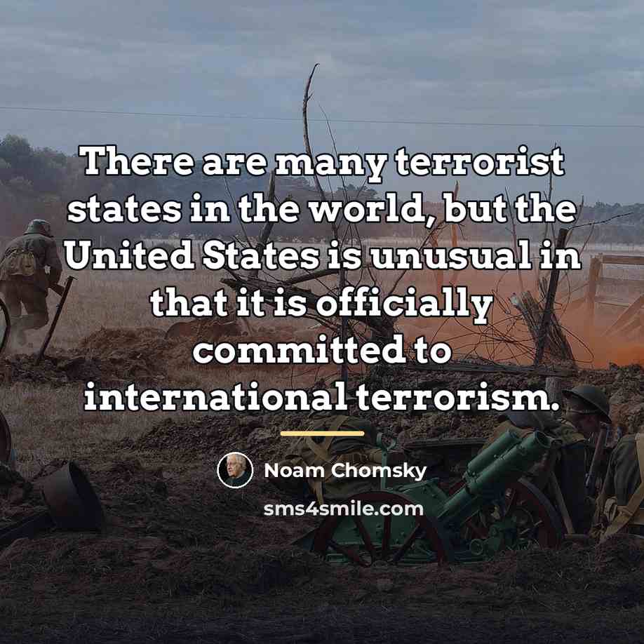 “There are many terrorist states in the world, but the…” quote by Noam Chomsky