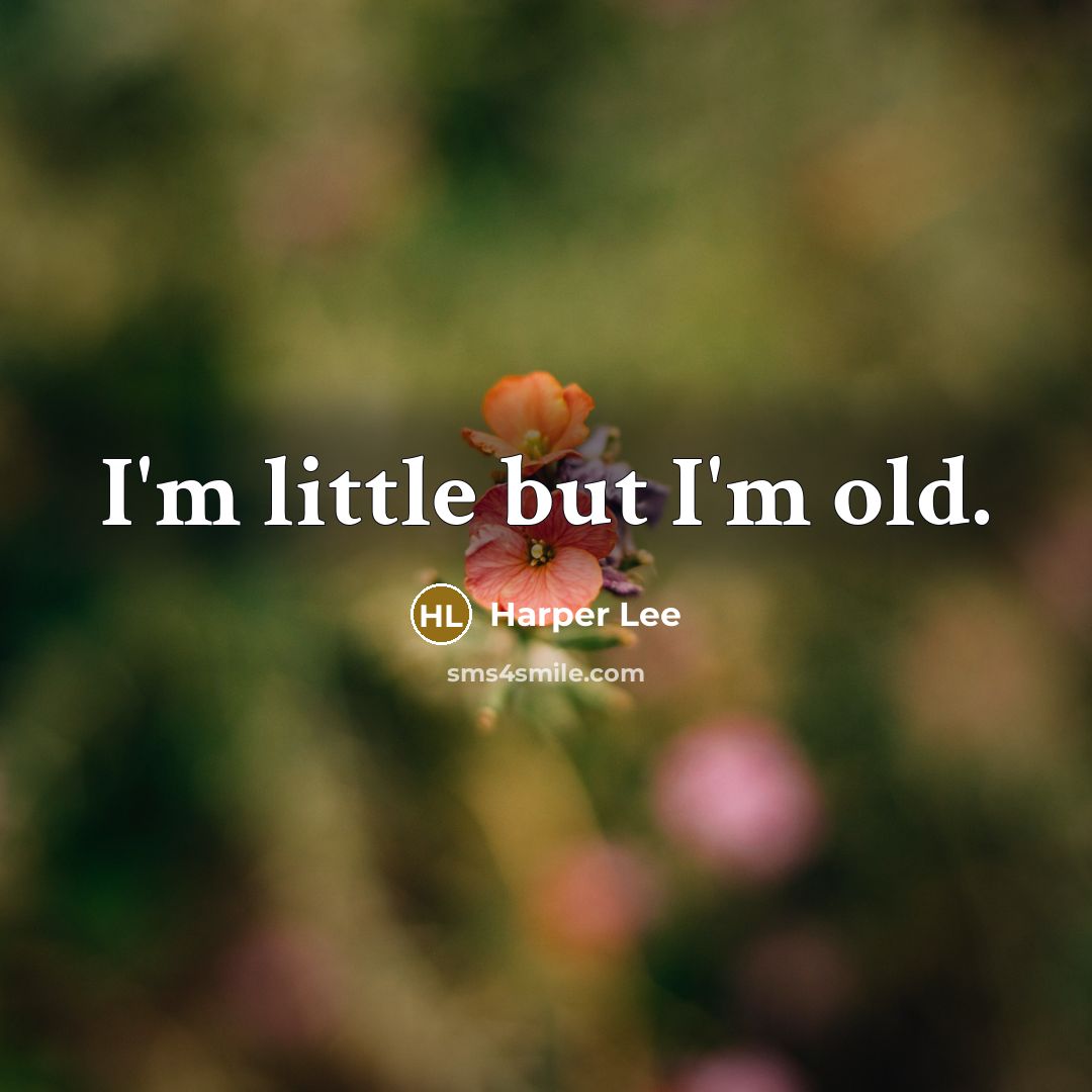 “I'm little but I'm old.…” quote by Harper Lee