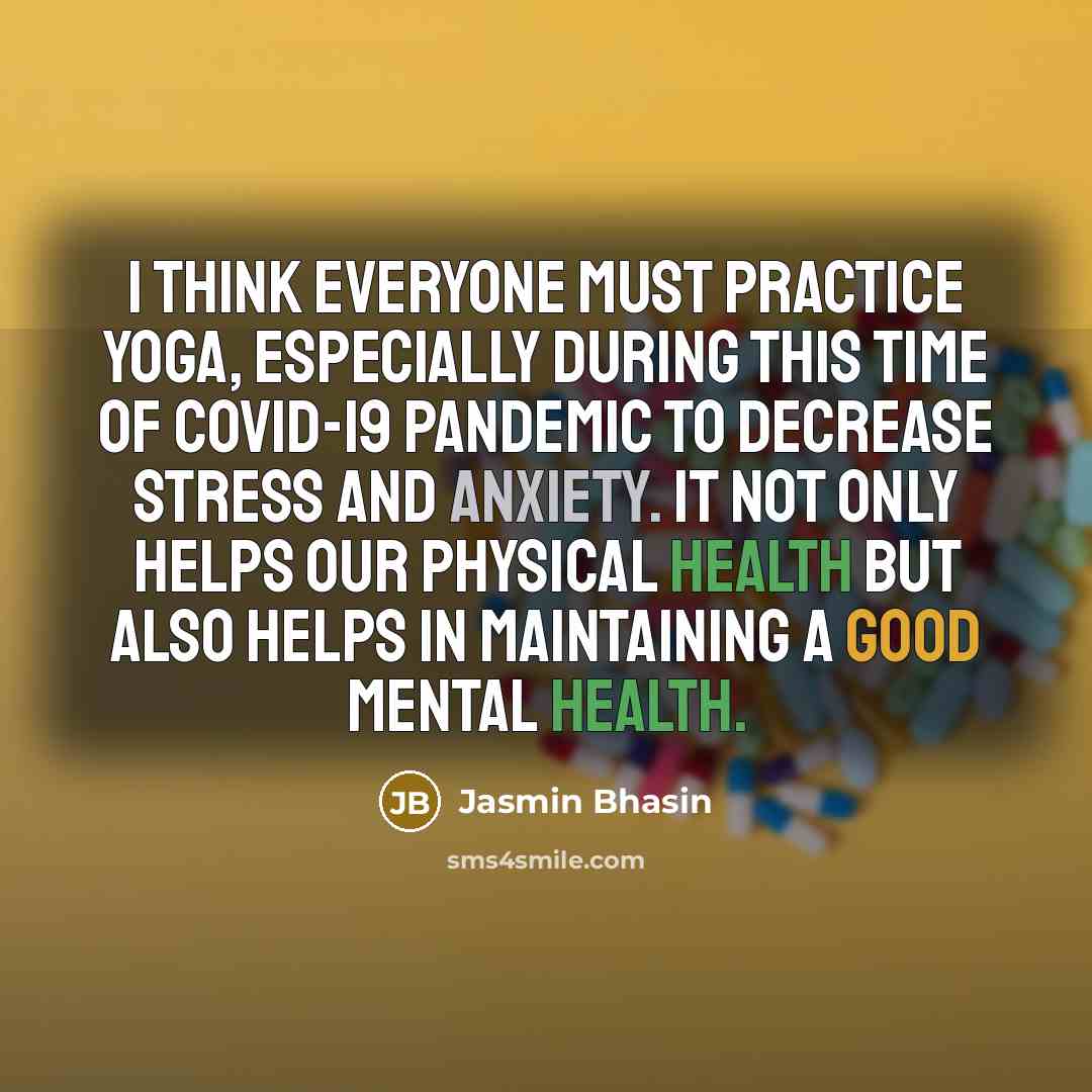 “I think everyone must practice yoga, especially during this time…” quote by Jasmin Bhasin