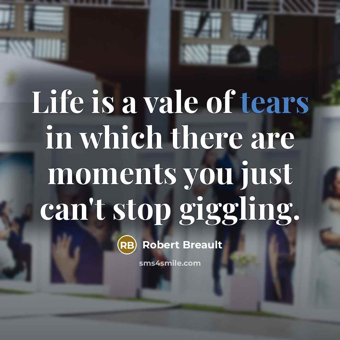 “Life is a vale of tears in which there are…” quote by Robert Breault
