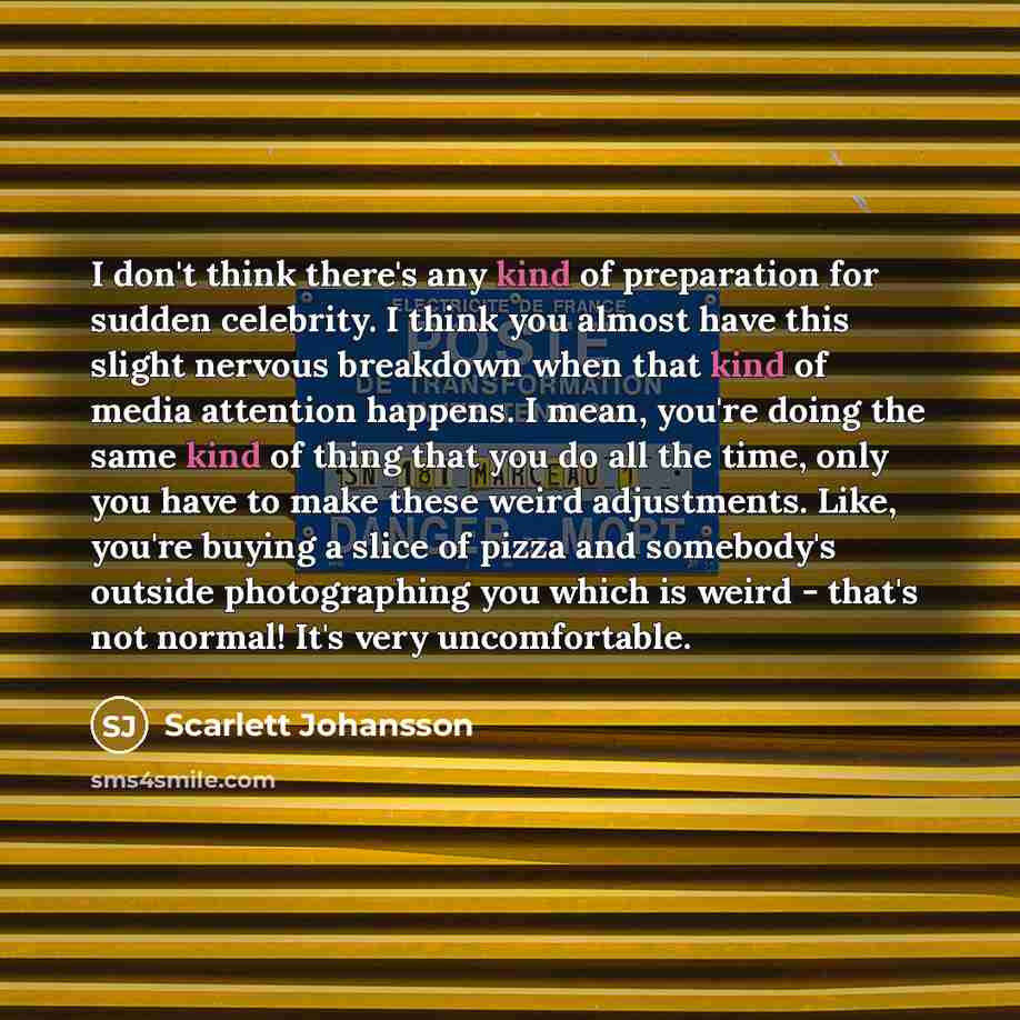 “I don't think there's any kind of preparation for sudden…” quote by Scarlett Johansson