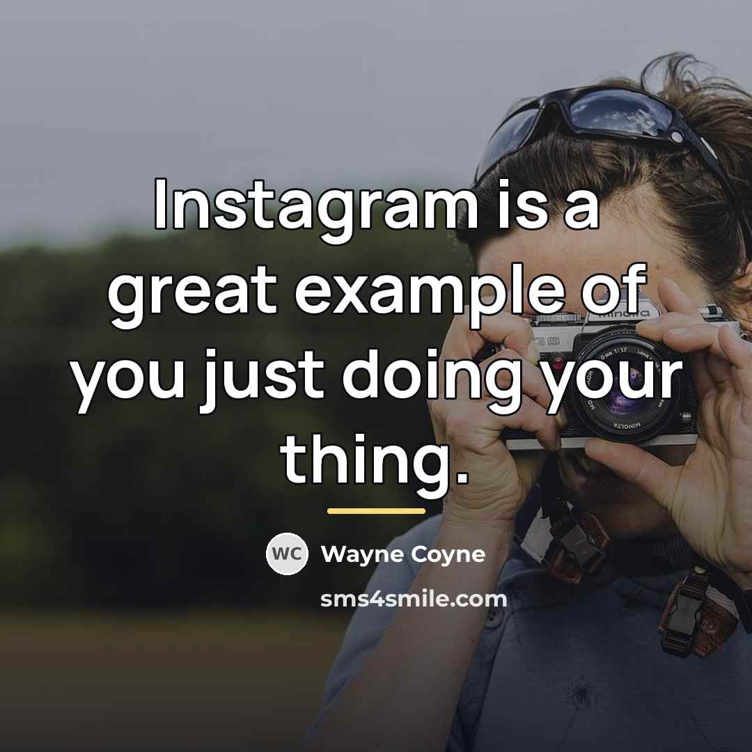 “Instagram is a great example of you just doing your…” quote by Wayne Coyne