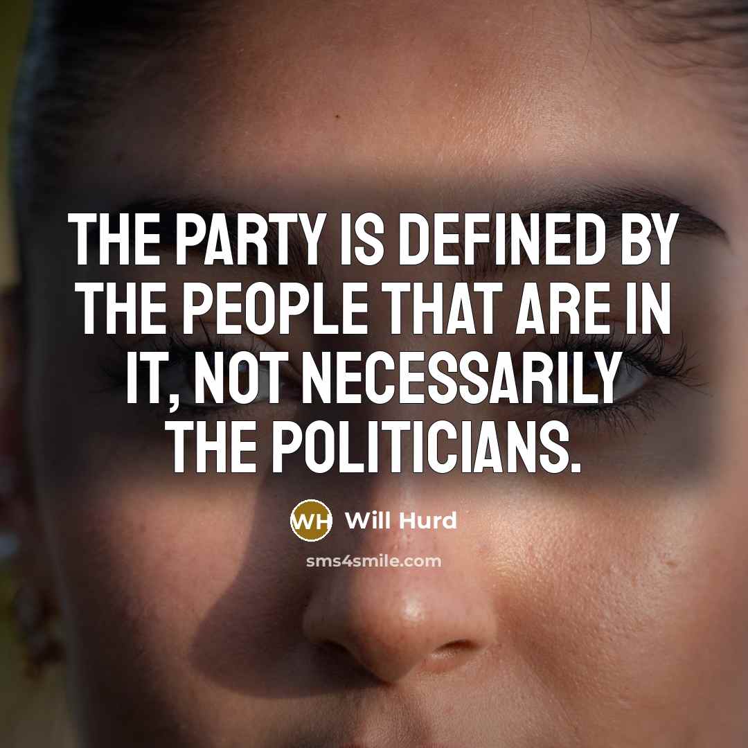 “The party is defined by the people that are in…” quote by Will Hurd