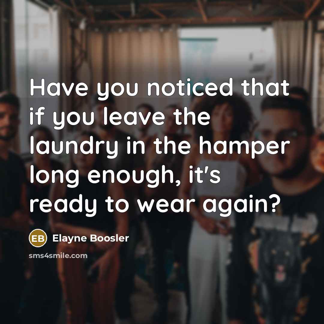 “Have you noticed that if you leave the laundry in…” quote by Elayne Boosler