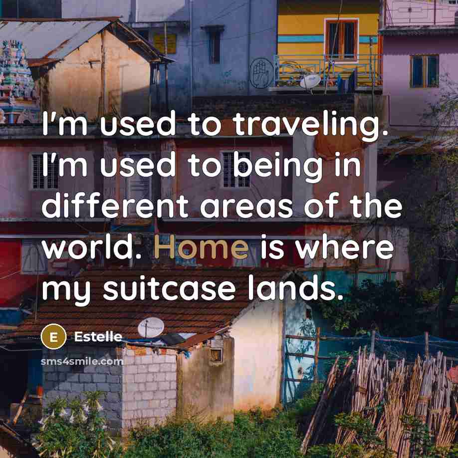 “I'm used to traveling. I'm used to being in different…” quote by Estelle