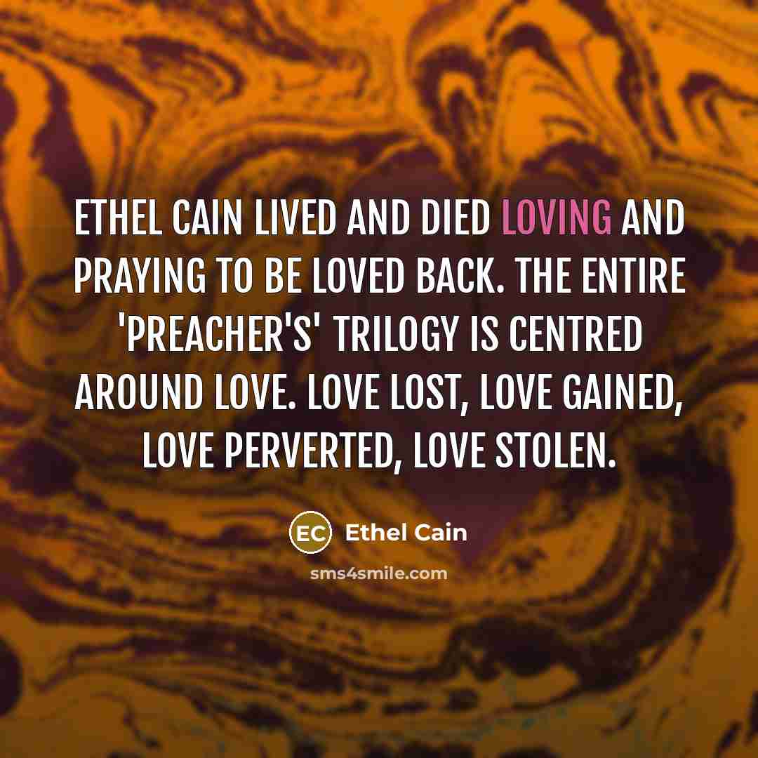 “Ethel Cain lived and died loving and praying to be…” quote by Ethel Cain