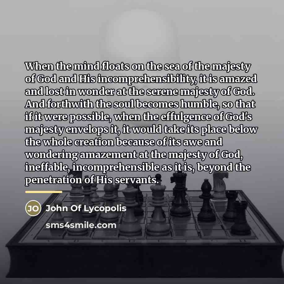 “When the mind floats on the sea of the majesty…” quote by John Of Lycopolis