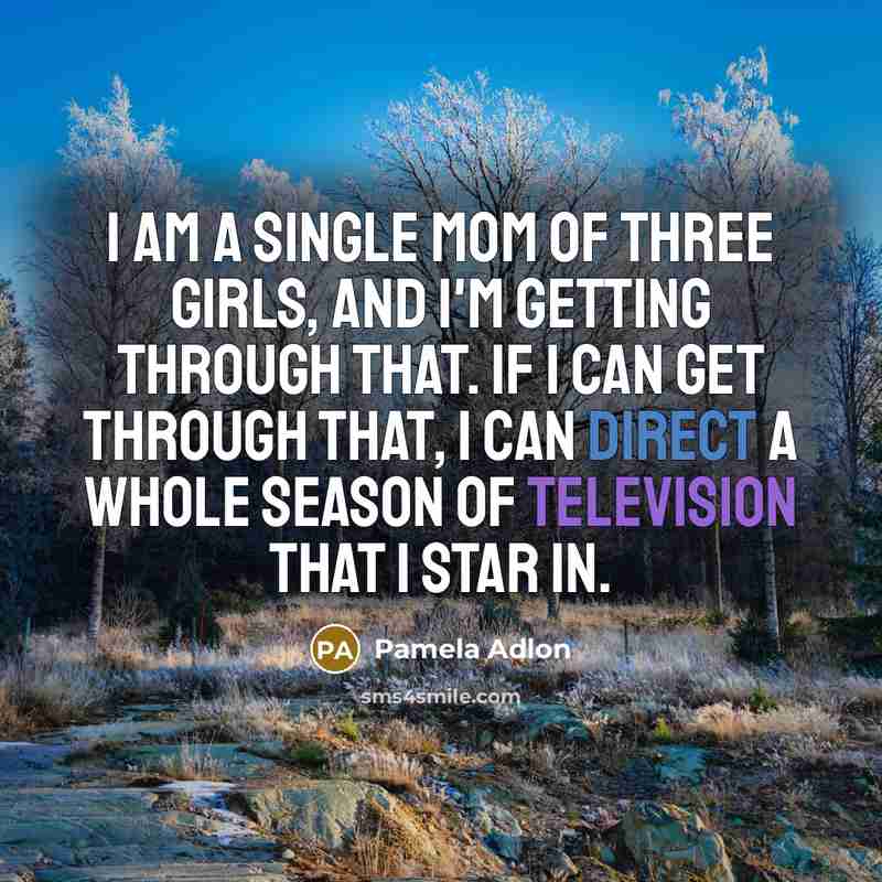 “I am a single mom of three girls, and I'm…” quote by Pamela Adlon