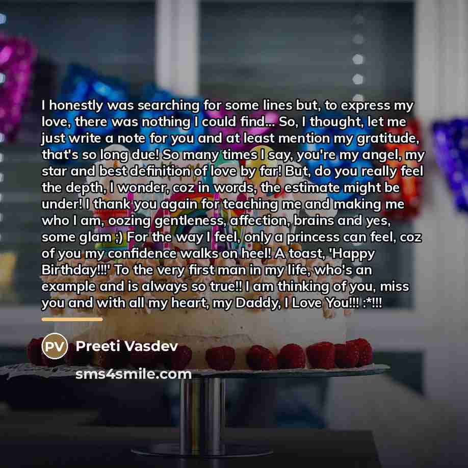 “I honestly was searching for some lines but, to express…” quote by Preeti Vasdev
