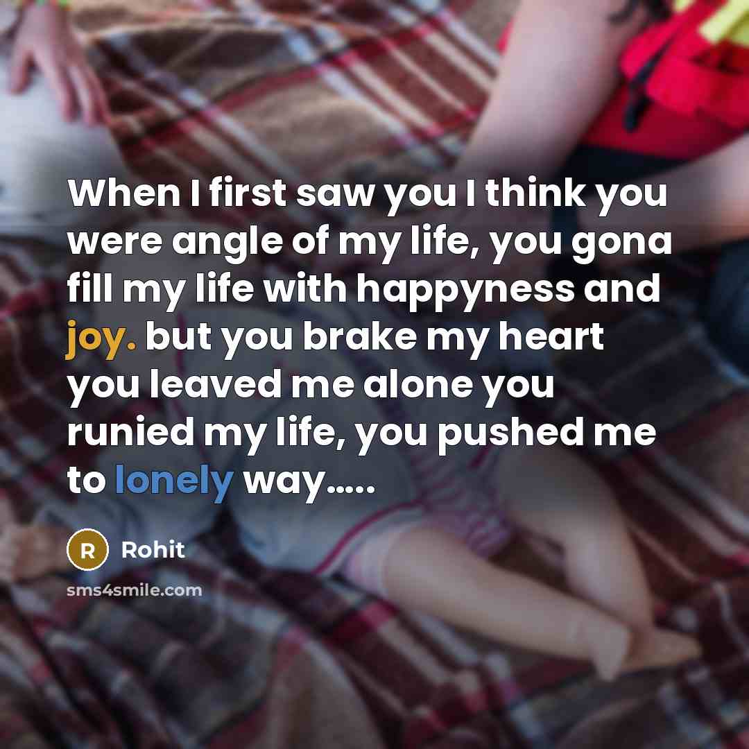 “When I first saw you I think you were angle…” quote by Rohit