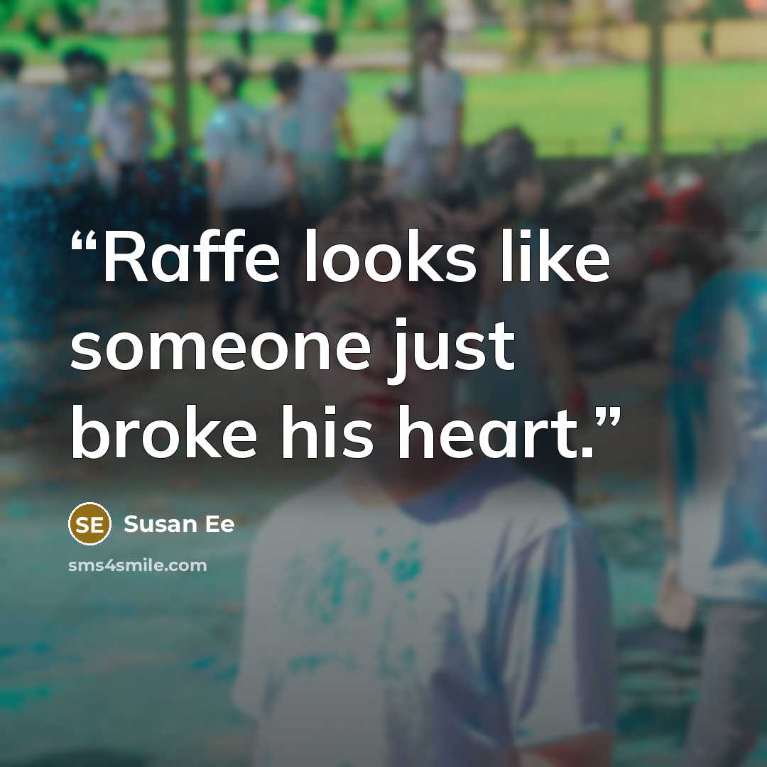 “Raffe looks like someone just broke his heart.” quote by Susan Ee
