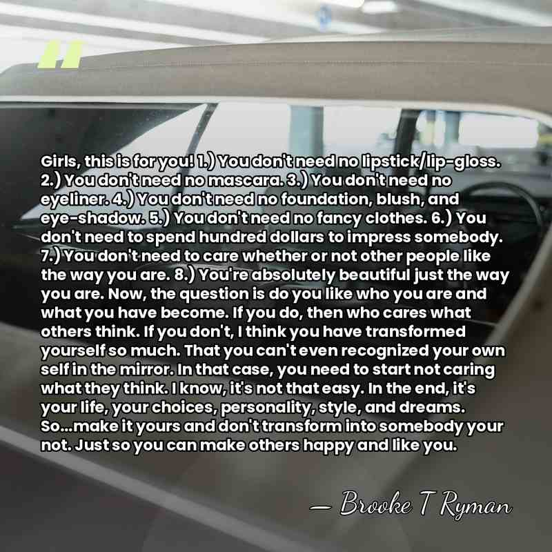 Girls, this is for you! 1.) You don't need no lipstick/lip-gloss. 2.)&hellip; - Brooke T Ryman