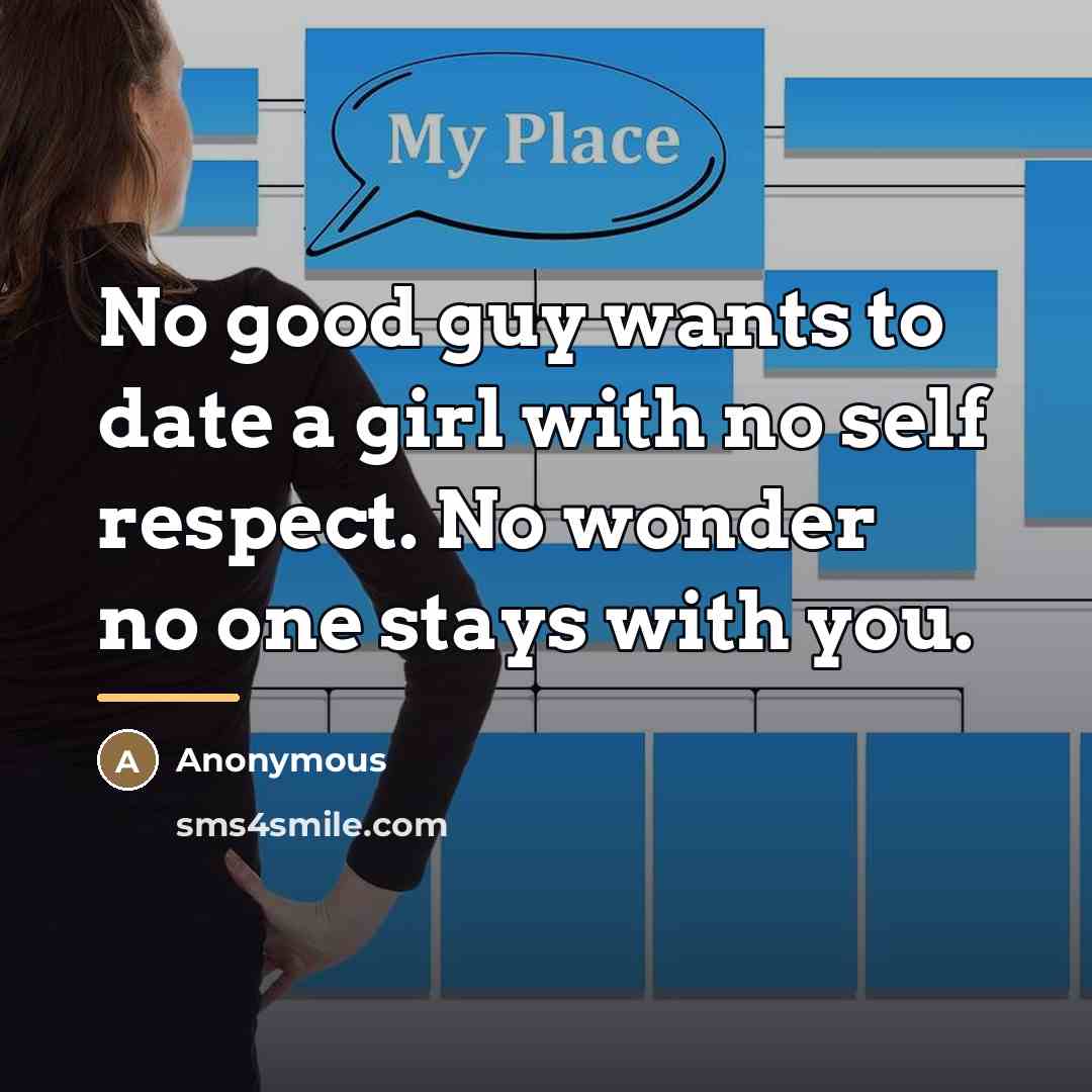 “No good guy wants to date a girl with no…” quote by Anonymous