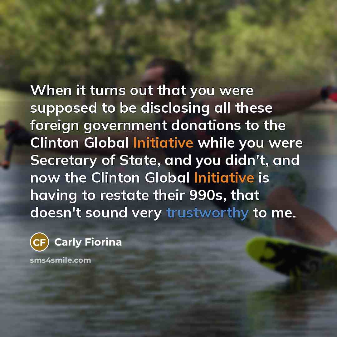 “When it turns out that you were supposed to be…” quote by Carly Fiorina
