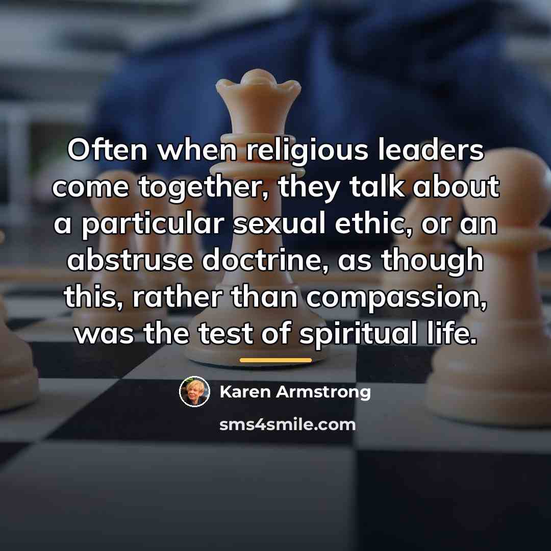 “Often when religious leaders come together, they talk about a…” quote by Karen Armstrong