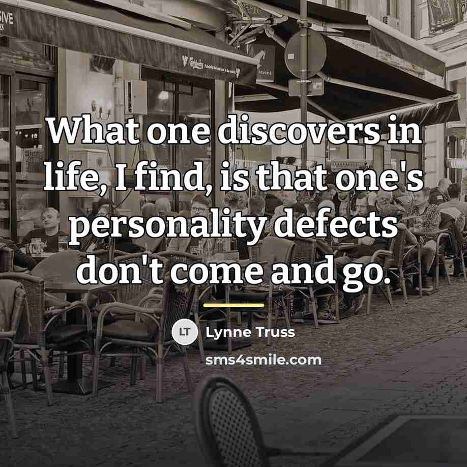 “What one discovers in life, I find, is that one's…” quote by Lynne Truss