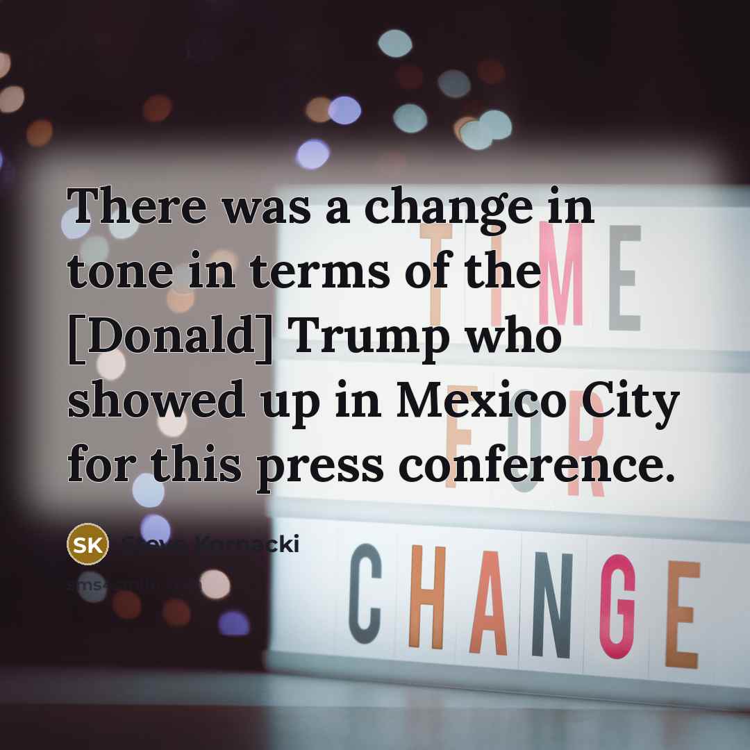“There was a change in tone in terms of the…” quote by Steve Kornacki