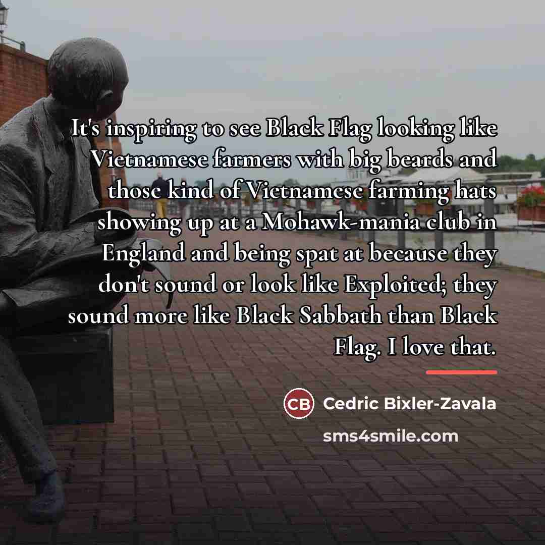 “It's inspiring to see Black Flag looking like Vietnamese farmers…” quote by Cedric Bixler-Zavala