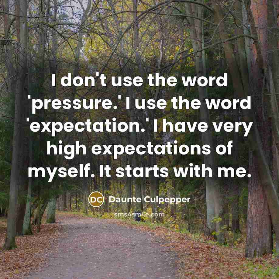 “I don't use the word 'pressure.' I use the word…” quote by Daunte Culpepper