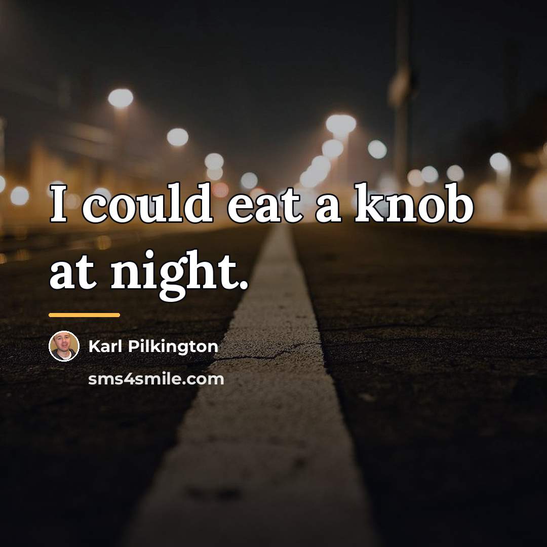 “I could eat a knob at night.…” quote by Karl Pilkington