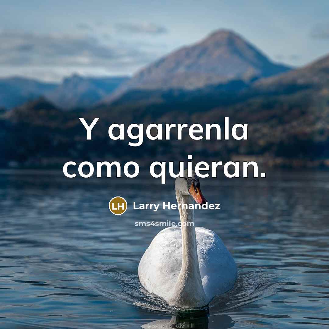 “Y agarrenla como quieran.…” quote by Larry Hernandez
