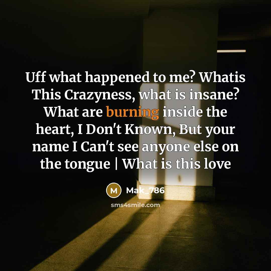 “Uff what happened to me? Whatis This Crazyness, what is…” quote by Mak_786