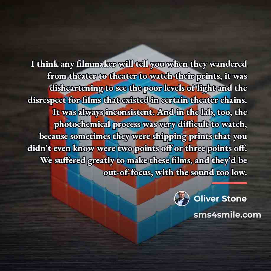 “I think any filmmaker will tell you when they wandered…” quote by Oliver Stone